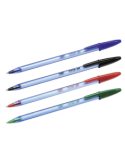 4 PENNE BIC  CRISTAL SOFT BLU, NERA, ROSSA, VERDE