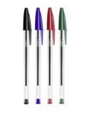 5 PENNE BIC CRISTAL ORIGINAL BLU, NERA, ROSSA, VERDE