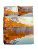 COMPLETO LETTO SINGOLO BOSCO AUTUNNALE COTONE