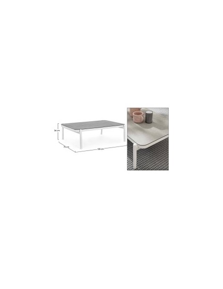 TAVOLINO FLORENCIA 120X75 BIANCO