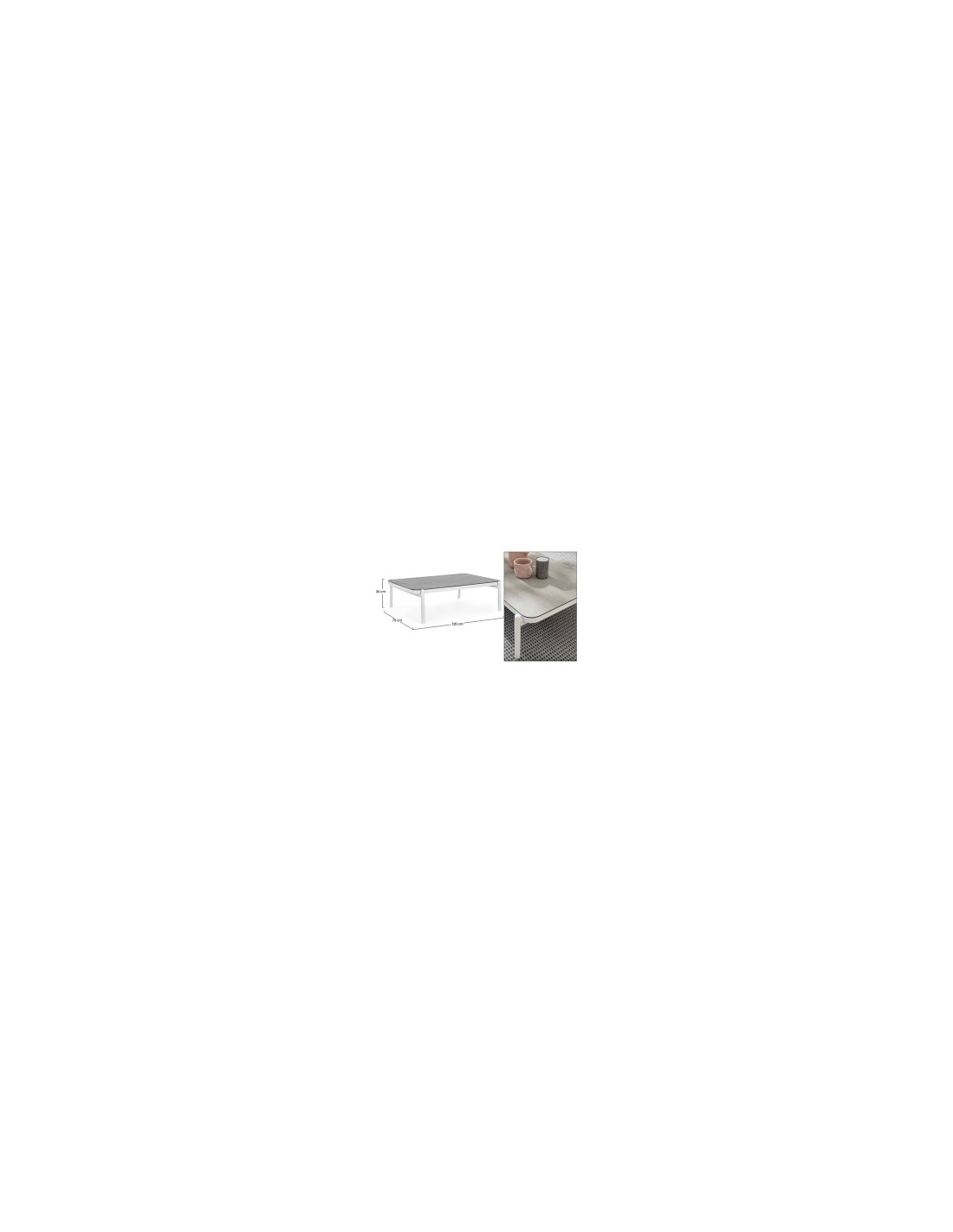 TAVOLINO FLORENCIA 120X75 BIANCO