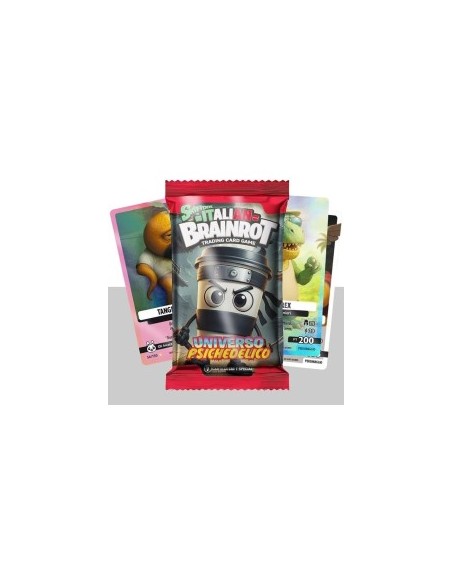 Album + Bustina Italian Brainrot TCG – Contiene 7 carte, 1 holo speciale