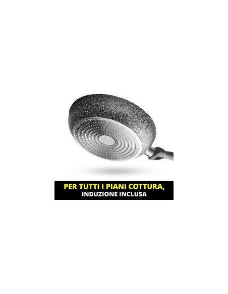 Padella Cuore di Pietra 16 cm Induzione – Accademia Mugnano, Alluminio Forgiato