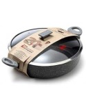 REGINA DI PIETRA TEGAME 2 MANICI 32CM CON COPERCHIO FONDO INDUZIONE...