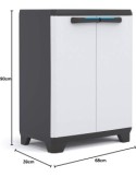 Armadio Keter Linear Low con 1 Ripiano Regolabile 68×39×90 cm – Resina Anti-Intemperie