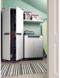 Armadio Keter Linear Low con 1 Ripiano Regolabile 68×39×90 cm – Resina Anti-Intemperie