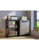 Armadio Keter Linear Low con 1 Ripiano Regolabile 68×39×90 cm – Resina Anti-Intemperie