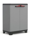 Keter Stilo Basso Armadio da Esterno 1 Ripiano Regolabile 68×39×90 cm – Resina Anti-UV, Impugnature Soft-Touch