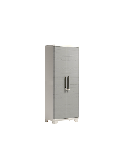Armadio Alto Keter Stilo 68×39×173 cm in Resina con 3 Ripiani Regolabili e Maniglie Soft-Touch