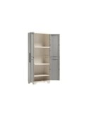 Armadio Alto Keter Stilo 68×39×173 cm in Resina con 3 Ripiani Regolabili e Maniglie Soft-Touch