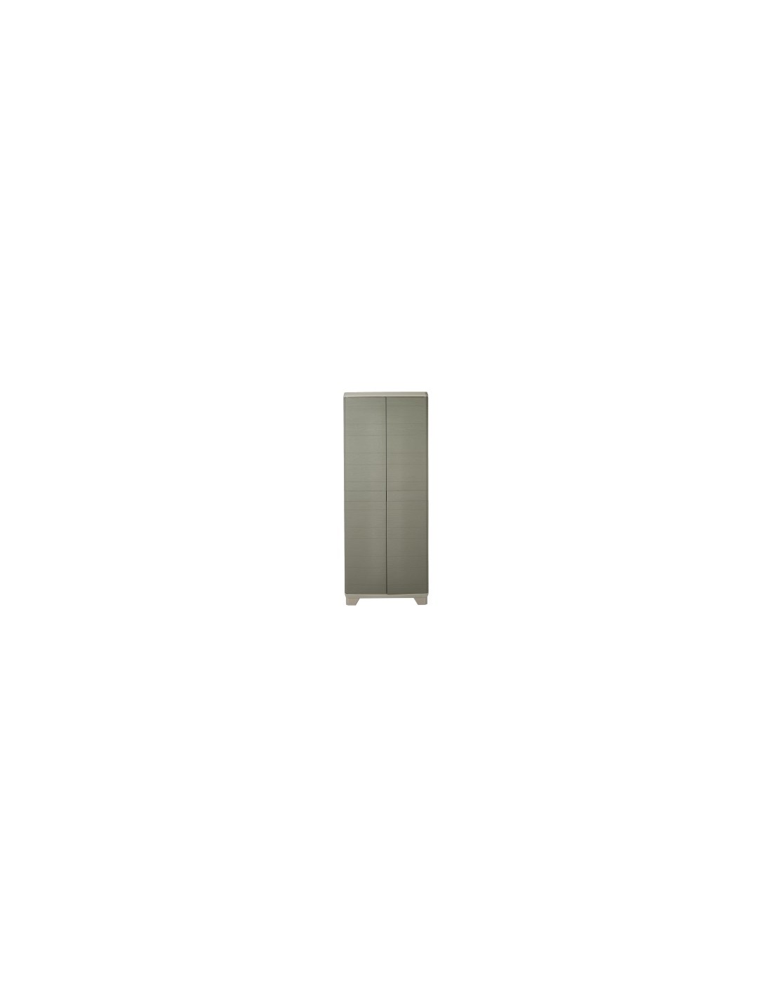 Armadio Basso Keter Stilo 68×39×97 cm in Resina con 2 Ripiani Regolabili e Chiusura Lucchettabile