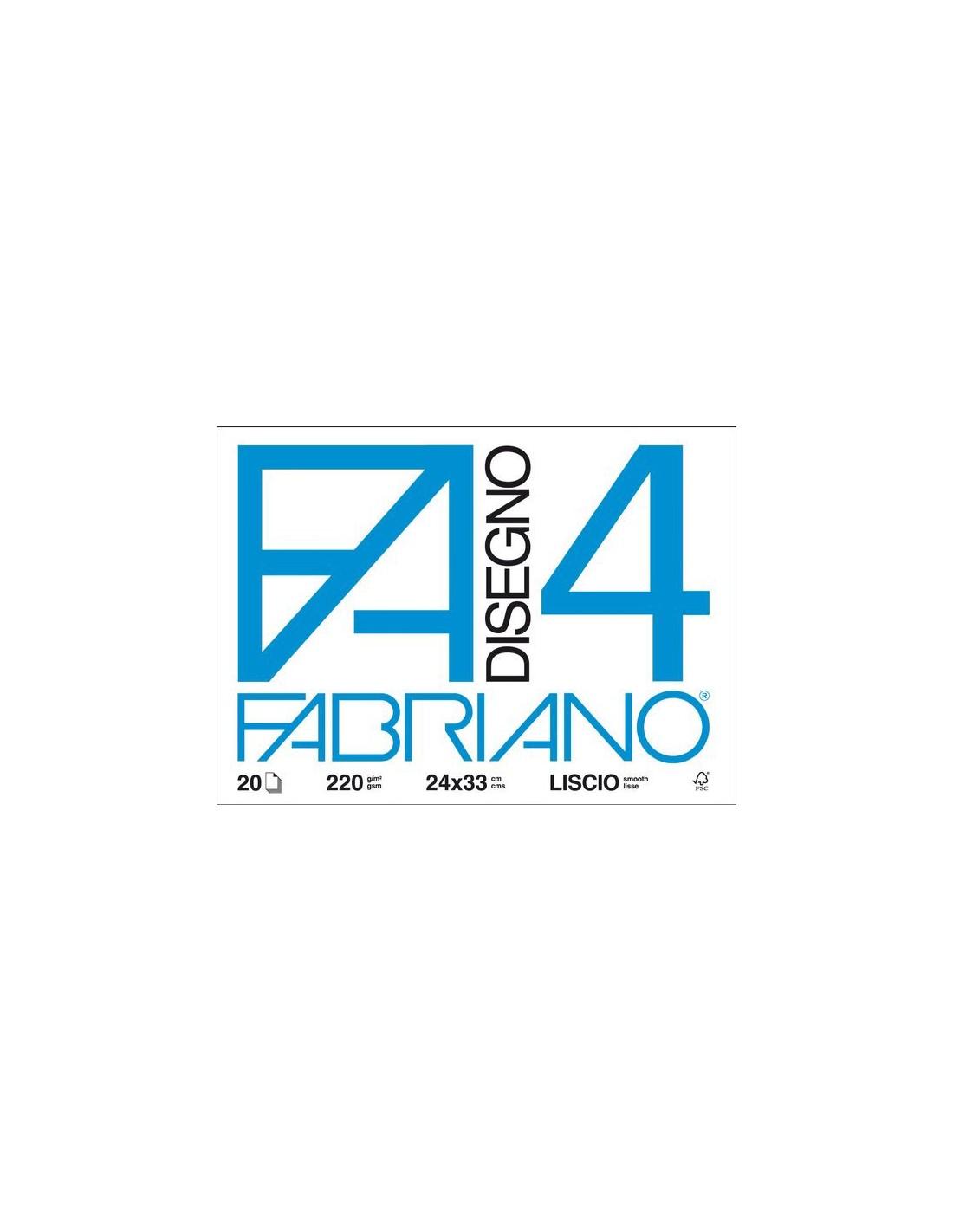 FABRIANO BLOCCO DA DISEGNO F4 24x33cm LISCIO