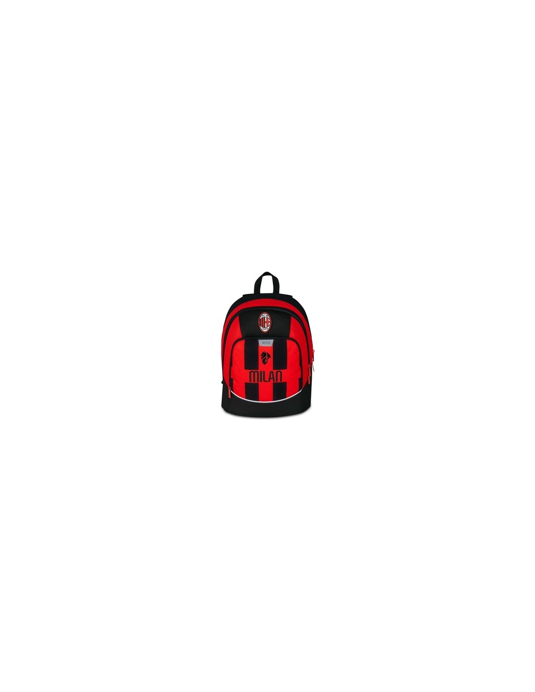 Zaino scuola Seven, Milan Advanced, Rosso e Nero, 29 litri, doppio scomparto, porta borraccia, scuola elementare