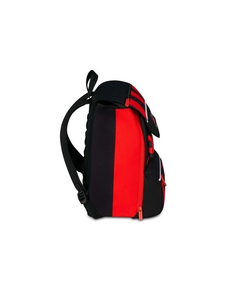 Zaino scuola Seven, Milan Sdoppiabile, Rosso e Nero, 24-27 litri,  porta borraccia, scuola elementare