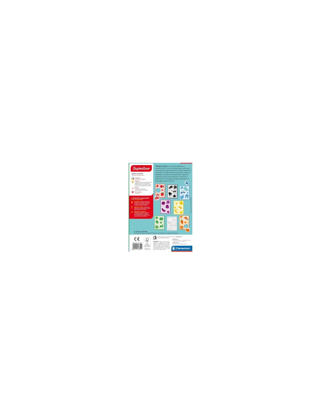 SAPIENTINO BABY 16849 PAROLE E COLORI, GIOCO EDUCATIVO