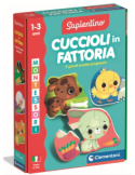 SAPIENTINO BABY 16850 CUCCIOLI IN FATTORIA, GIOCO EDUCATIVO MONTESSORI, PUZZLE SAGOMATI, 1-3 ANNI