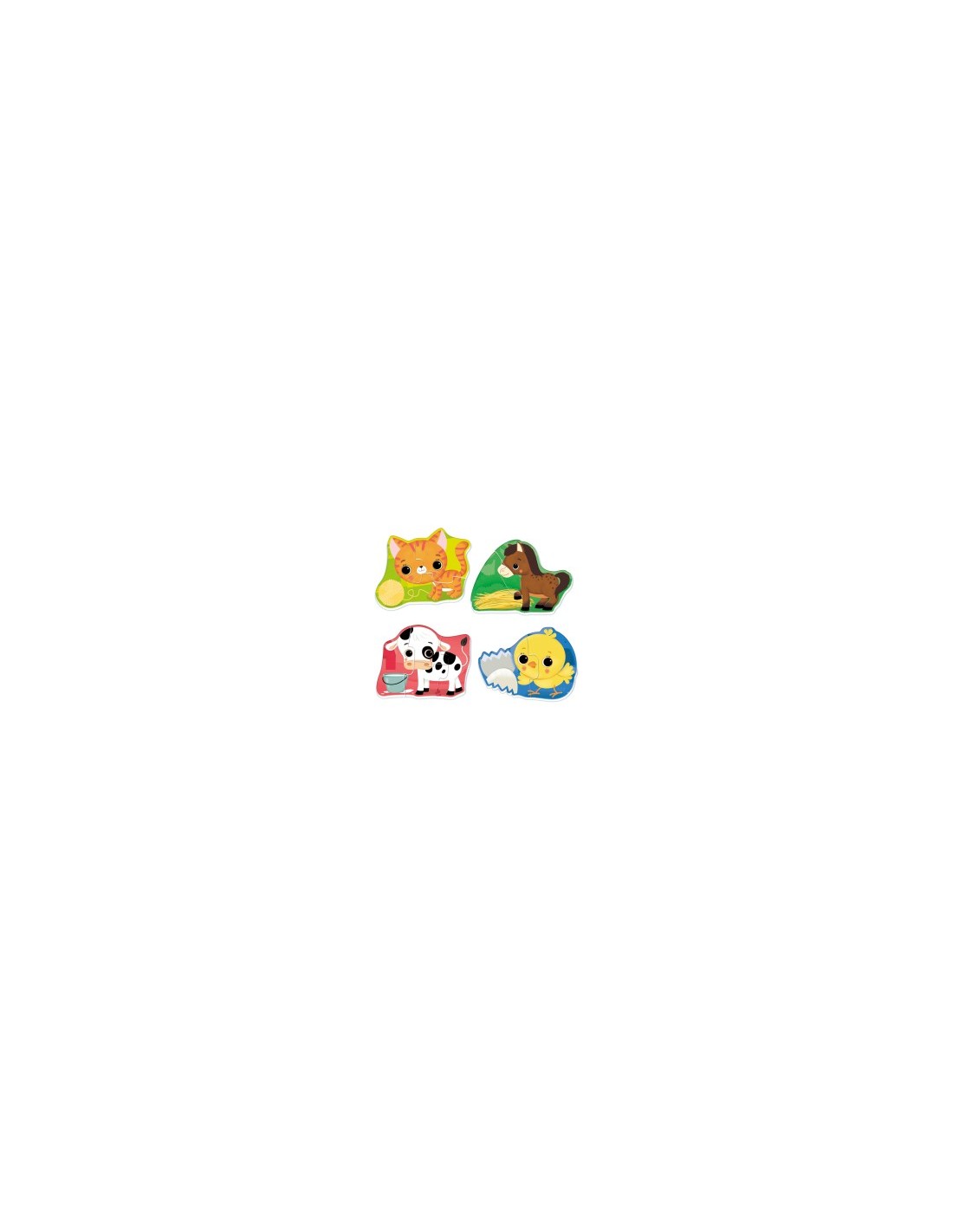 SAPIENTINO BABY 16850 CUCCIOLI IN FATTORIA, GIOCO EDUCATIVO MONTESSORI, PUZZLE SAGOMATI, 1-3 ANNI