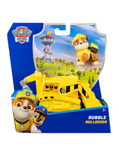 Paw Patrol Rubble Bulldozer Monster Truck – Veicolo con Figura e Ruote funzionanti