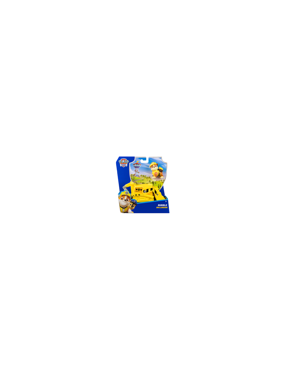 Paw Patrol Rubble Bulldozer Monster Truck – Veicolo con Figura e Ruote funzionanti