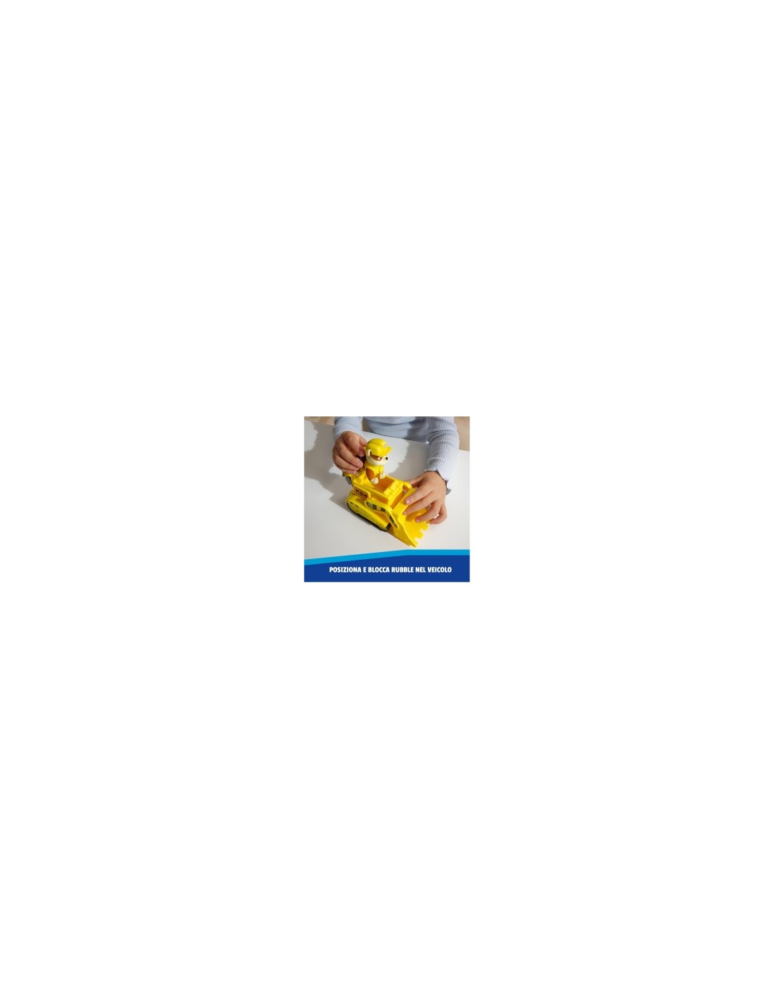 Paw Patrol Rubble Bulldozer Monster Truck – Veicolo con Figura e Ruote funzionanti