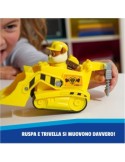 Paw Patrol Rubble Bulldozer Monster Truck – Veicolo con Figura e Ruote funzionanti