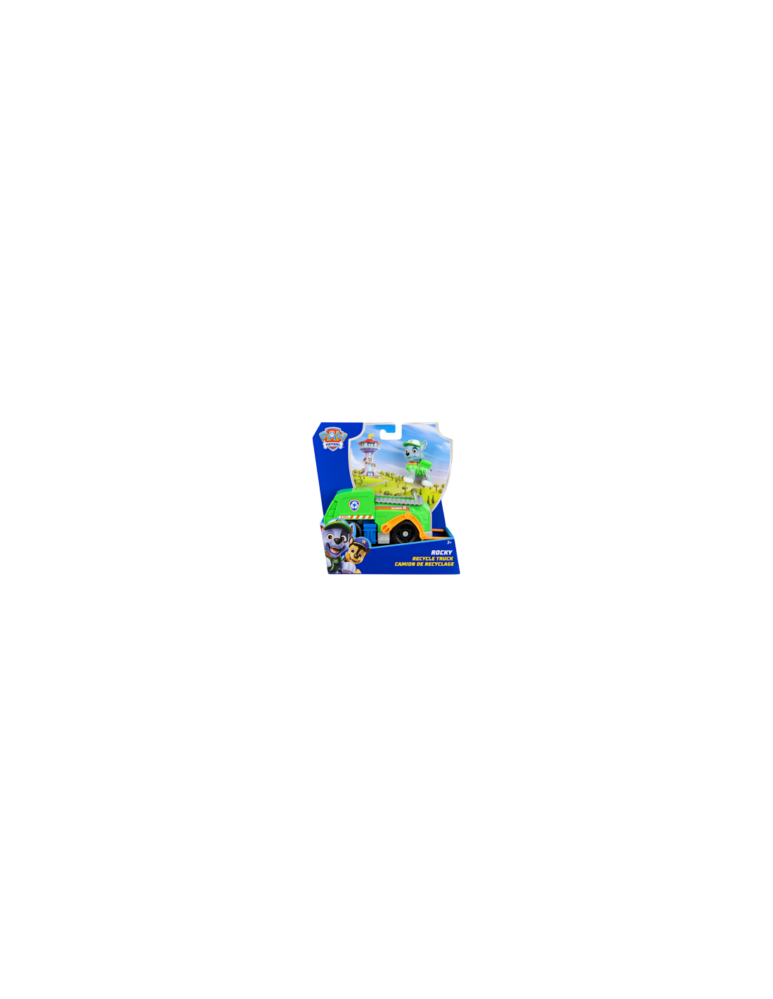 Paw Patrol Rocky Recycle Truck – Veicolo con Forche e Figura 13 cm