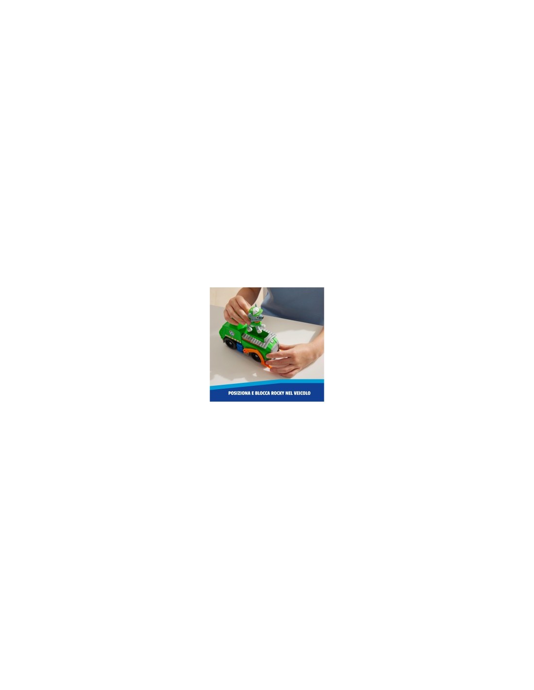 Paw Patrol Rocky Recycle Truck – Veicolo con Forche e Figura 13 cm