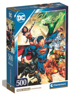 PUZZLE 500PZ CLEMENTONI CON POSTER SUPEREROI DC 35531