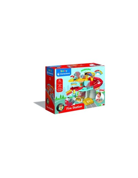 STAZIONE DEI POMPIERI CLEMENTONI BABY FIRE STATION 17559 , PISTA MACCHININE PER BAMBINI 18+ MESI