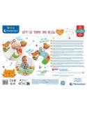 Cuscino Tummy Time per Neonati con Giochi Sensoriali – Cuore Mordicchioso e Gattino Frusciante