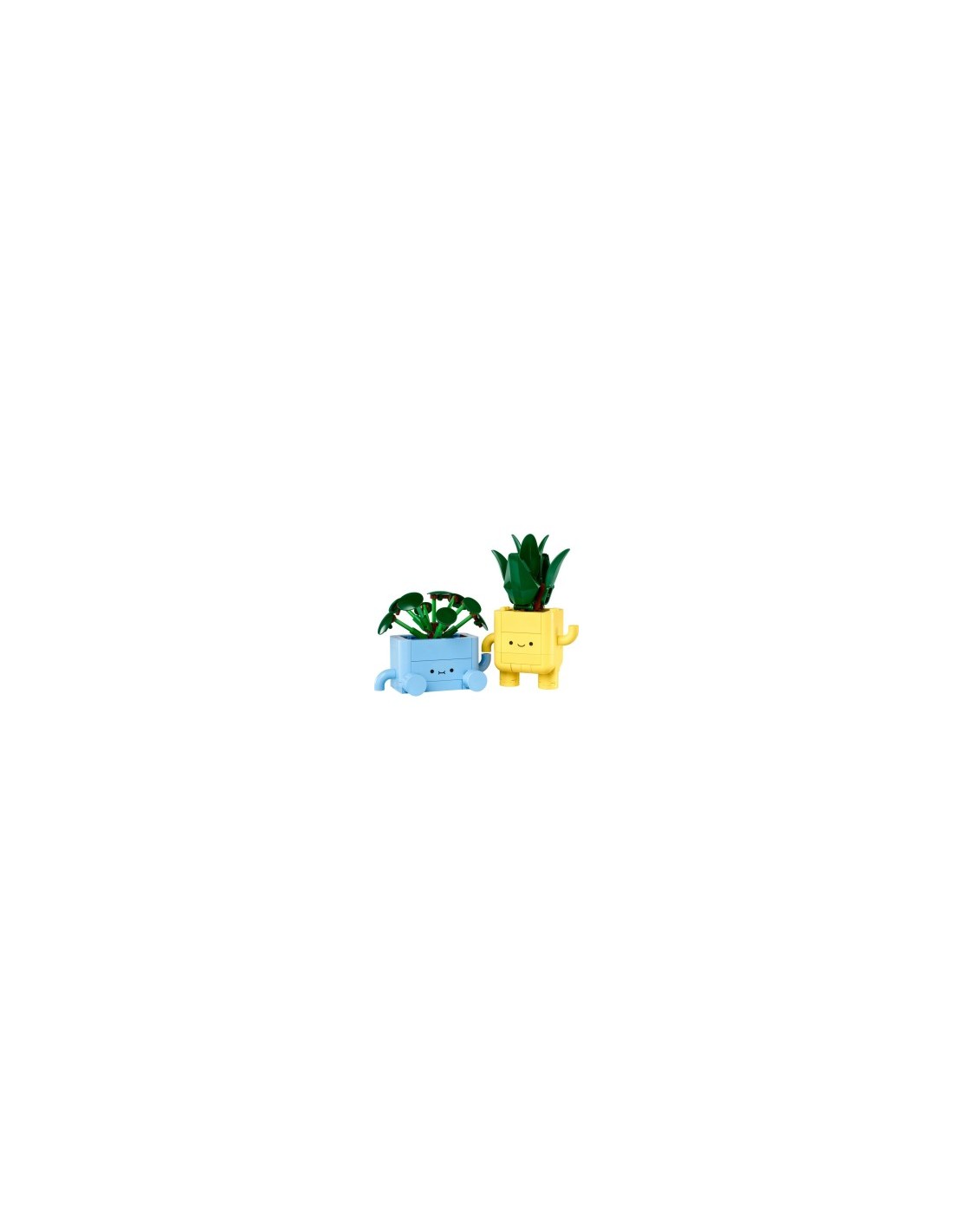 LEGO BOTANICALS 10349 PIANTINE FELICI, GIOCO CREATIVO, CON 2 VASI E FACCE INTERCAMBIABILI