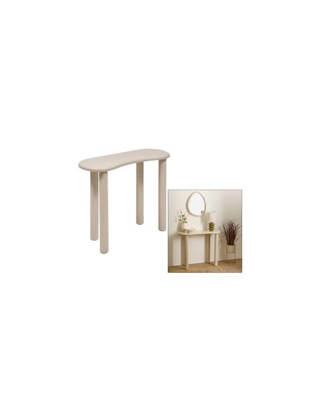 CONSOLE 206091 OLAO 100X40 H80CM MDF/LEGNO AVORIO