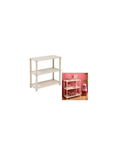 SCAFFALE 213008A CHAMLO 3 RIPIANI 75X34X75CM MDF AVORIO