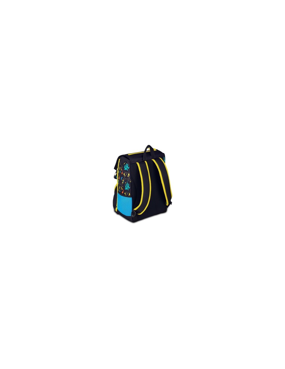 Zaino scuola Seven, Pokémon, doppio scomparto estensibile, 24-27 litri, nero, bambino, scuola elementare