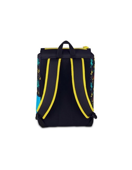 Zaino scuola Seven, Pokémon, doppio scomparto estensibile, 24-27 litri, nero, bambino, scuola elementare