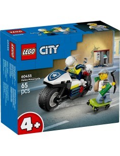 LEGO CITY 60455 MOTO DELLA POLIZIA, CON MINIFIGURE ED ACCESSORI, PER BAMBINI + 5 ANNI