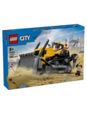 LEGO CITY 60466 BULLDOZER GIALLO CON ACCESSORI DA CANTIERE, PER BAMBINI +8 ANNI