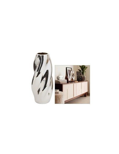 VASO 210138 SKY CERAMICA 11X28CM ARGENTO