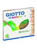 Giotto di Natura – Scatola 24 Pastelli Colorati in Legno Naturale