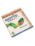 Giotto di Natura – Scatola 24 Pastelli Colorati in Legno Naturale