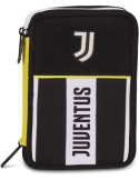 Seven, Juventus, Astuccio 3 Zip, Nero, Portapenne Triplo Scomparto, Penne, Matite, Colori, Scuola Elementare, Bambino, Calcio