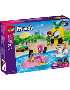LEGO FRIENDS 42658 FESTA IN PISCINA UNICORNO E FENICOTTERO, PER BAMBINI +5 ANNI