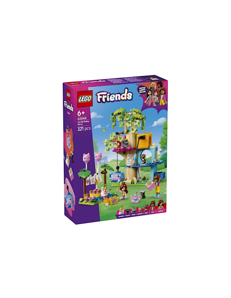 LEGO FRIENDS 42666 FESTA DI COMPLEANNO FELINA E CASA SULL'ALBERO, GIOCO CREATIVO + 6 ANNI