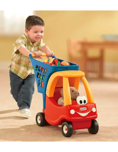 COZY COUPE CARRELLO SPESA, GIOCATTOLO BAMBINI  + 18 MESI, BLU ROSSO GIALLO