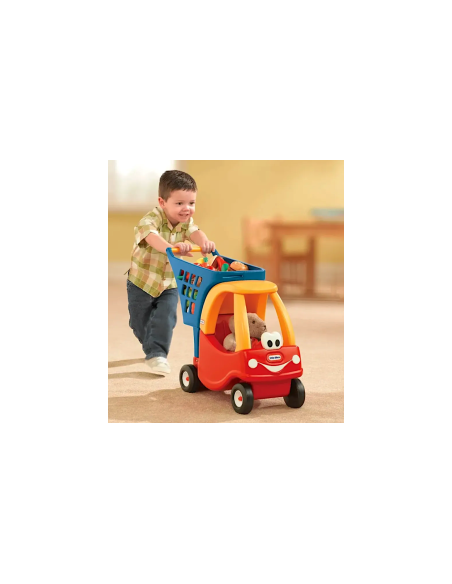 COZY COUPE CARRELLO SPESA, GIOCATTOLO BAMBINI  + 18 MESI, BLU ROSSO GIALLO