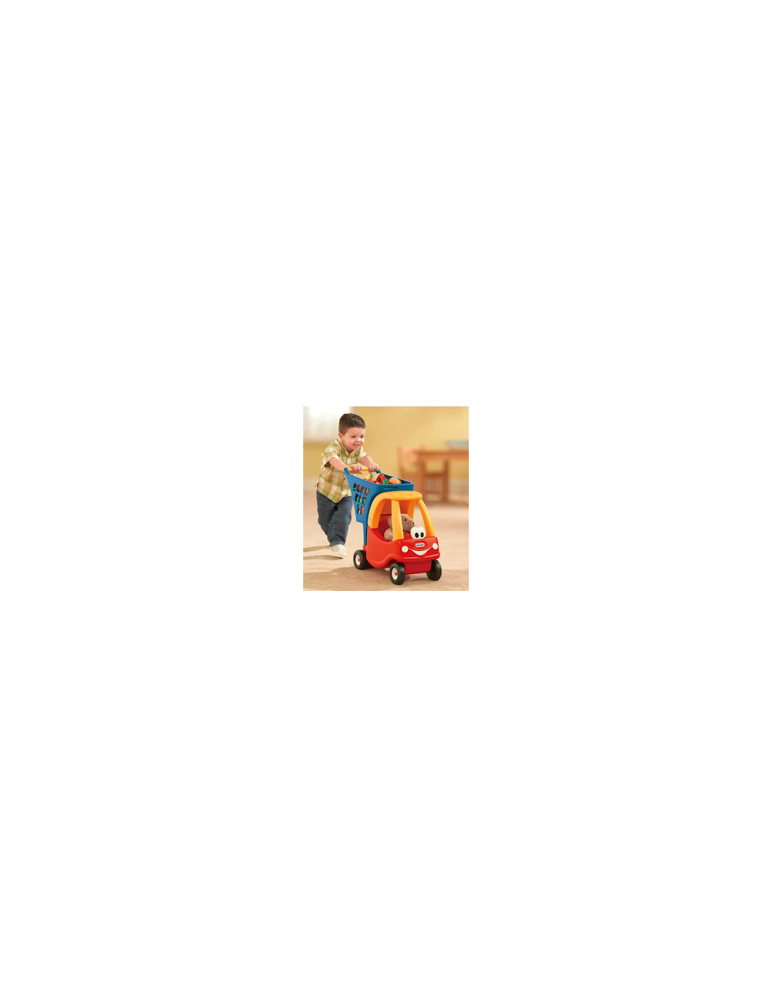 COZY COUPE CARRELLO SPESA, GIOCATTOLO BAMBINI  + 18 MESI, BLU ROSSO GIALLO