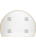 Specchio, semicircolare, ingresso, ALICE, metallo, oro, 90x65 cm