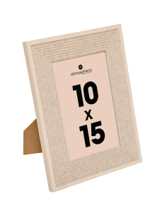 Cornice foto, effetto pietra, Missy, 10x15 cm, beige, MDF e vetro