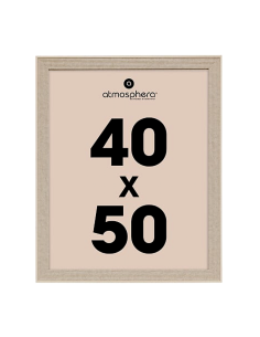 Cornice foto, effetto pietra, Missy, 40x50 cm, beige, MDF e vetro
