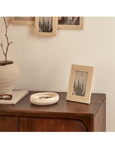 Cornice foto, effetto travertino, Anaya, 10x15 cm, beige, MDF e vetro